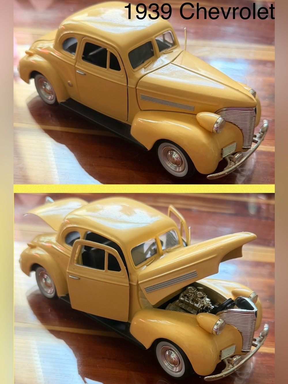 Die-Cast Classic Coupe Toy Car - Yellow